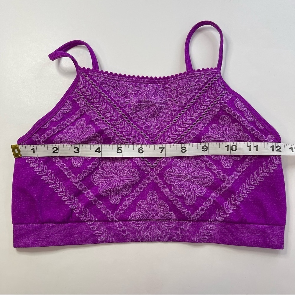 Seamless bralette low impact sports bra purple women's size XS/S - Picture 5 of 6